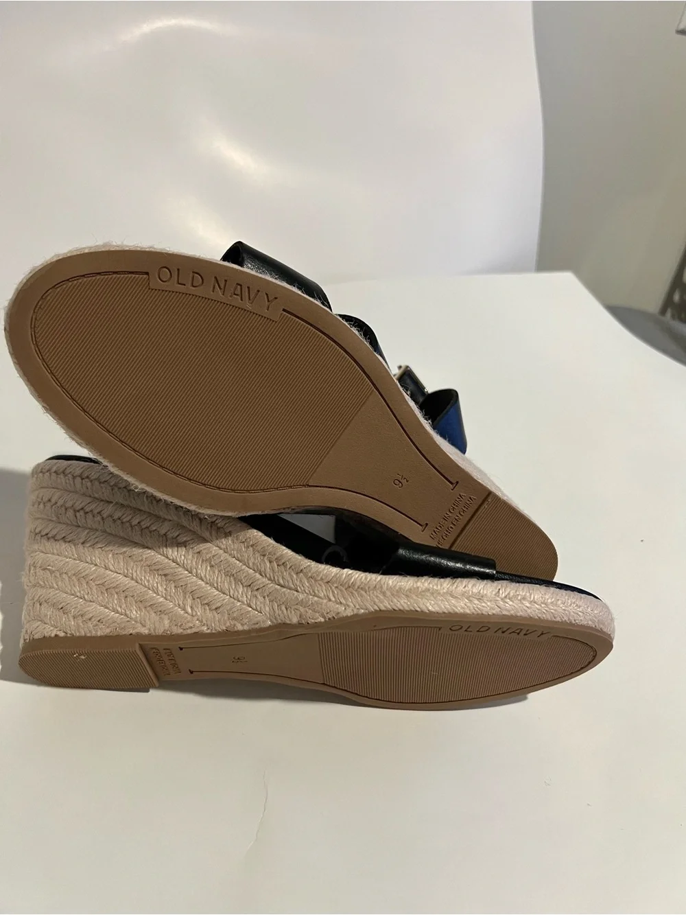 Old Navy Black Espadrille Platform Sandals